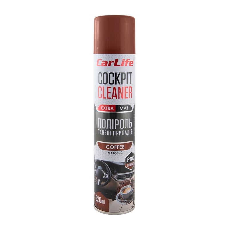 Полироль для панели приборов CarLife Cockpit Cleaner Кофе 320 мл (9355967)