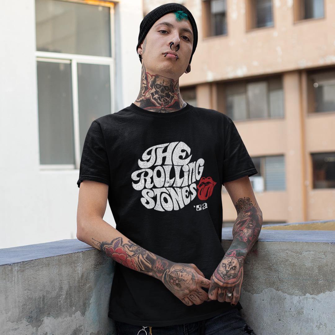Футболка унисекс The Rolling Stones Swirl Logo 82 4XL Черный (0000022669)