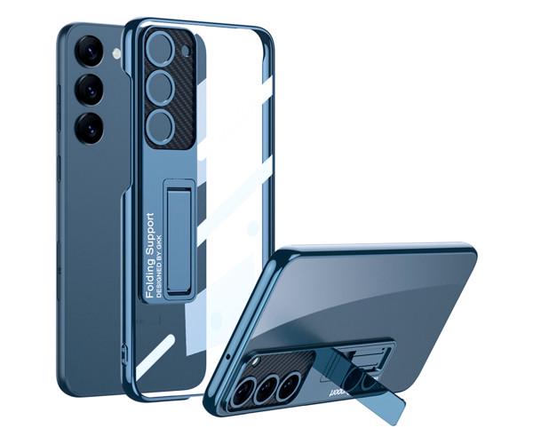 Чехол-накладка GKK Glass Stand для Samsung Galaxy S23 Голубой