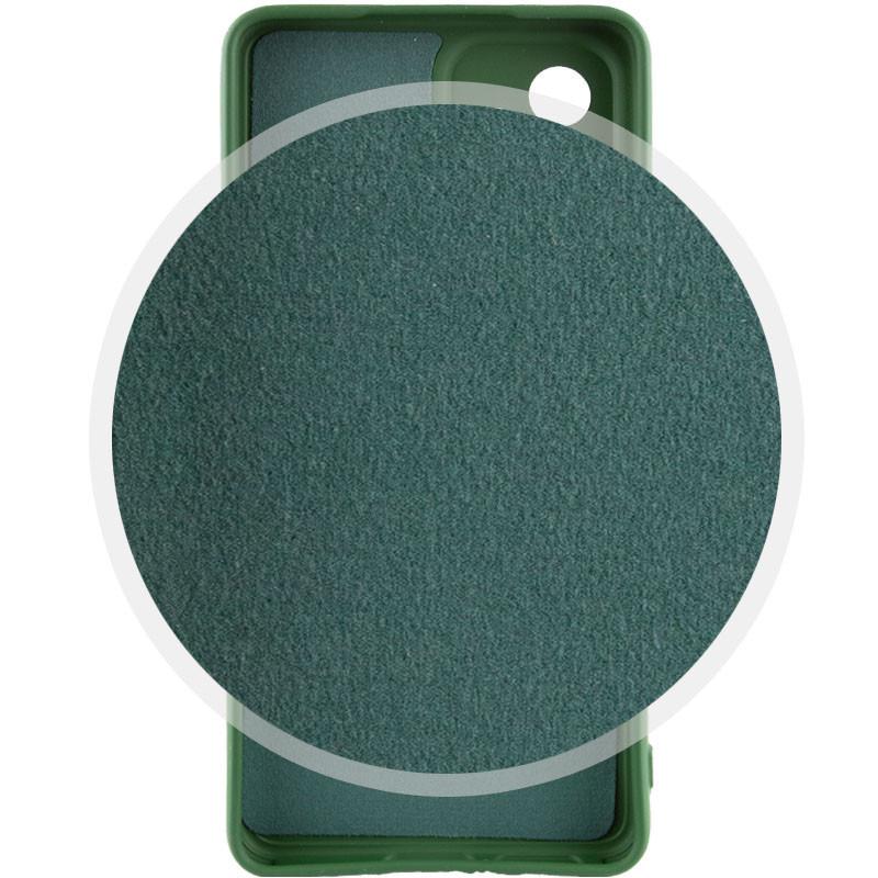 Противоударный чехол Silicone Cover Lakshmi Full Camera (A) для Huawei Honor X8a Зеленый / Dark green - фото 3