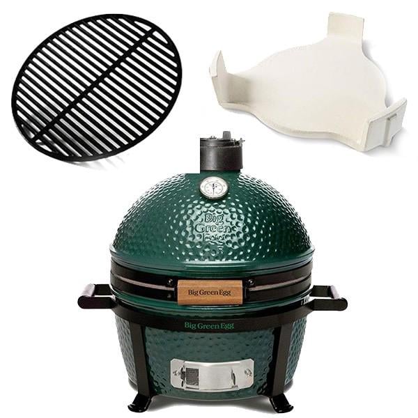 Гриль угольный Big Green Egg с чугунной решеткой и отсекателем жара