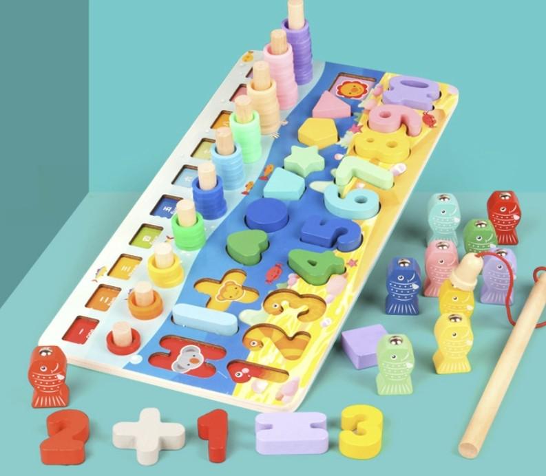 Обучающий планшет для изучения цифр форм и цветов деревянный Разноцветный - фото 2 Обучающий планшет для изучения цифр форм и цветов деревянный Разноцветный - фото 2