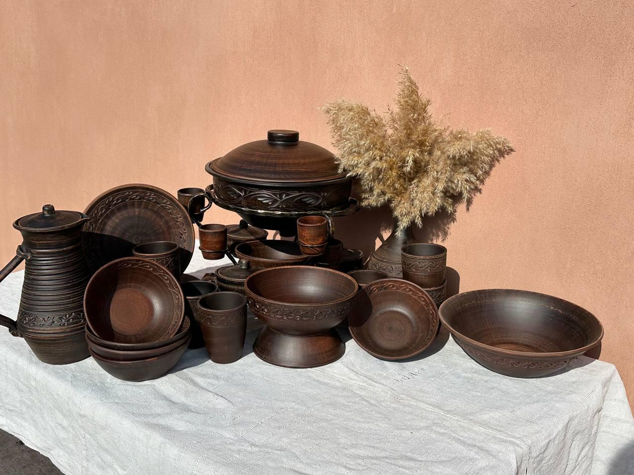 Набір столового посуду Господиня із червоної глини (2577449787) - фото 6