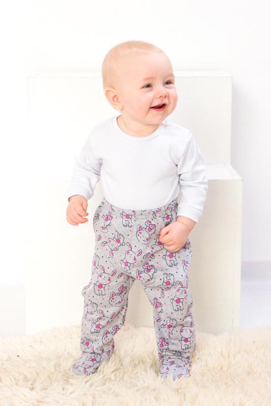 Ползунки ясельные для девочки Носи свое Зайчик 68 см Серый (5033-024-5-v0)