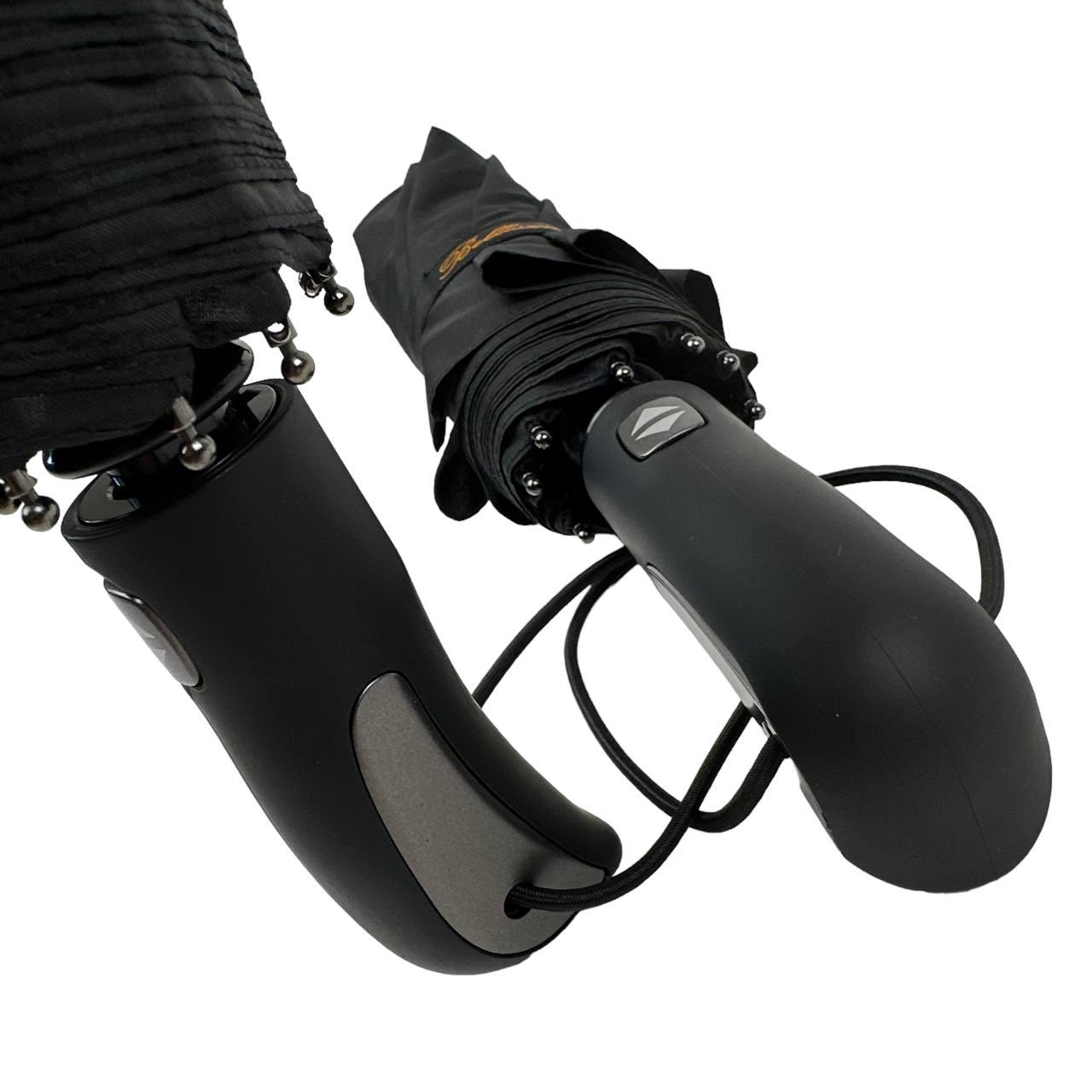 Зонт мужской автомат Bellissimо 10 спиц с прямой ручкой антивитер Черный (М0624-1) - фото 8 Зонт мужской автомат Bellissimо 10 спиц с прямой ручкой антивитер Черный (М0624-1) - фото 8