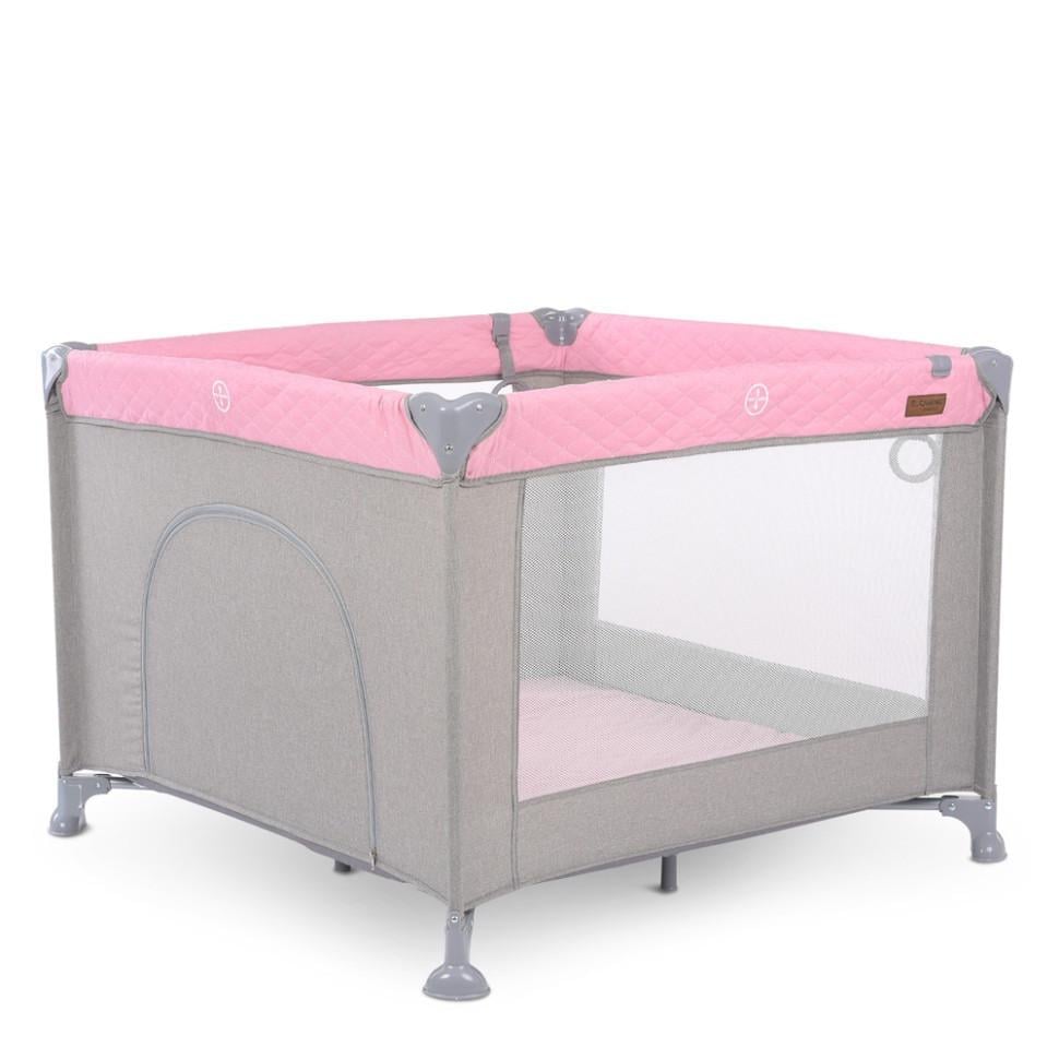 Дитячий манеж ME 1097 Pink Gray рожевий 100х100х74 см (8586)