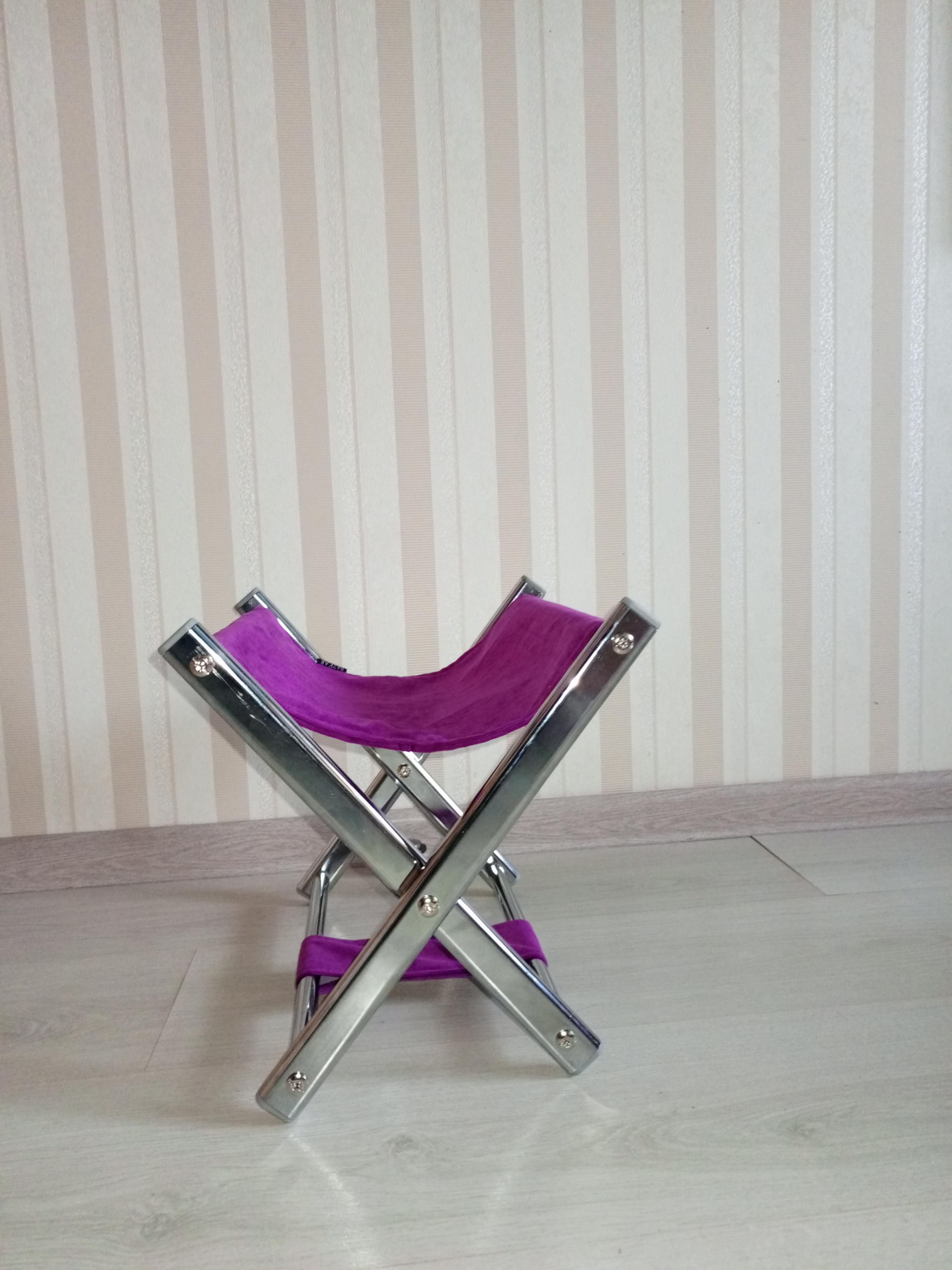 Подставка для сумки высота 31 см Малиновый/Хром - фото 2