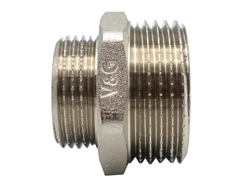 Ниппель редукционный V&G VALOGIN 3/8"x1/4" ЗЗ (RS-VG-203201) - фото 3