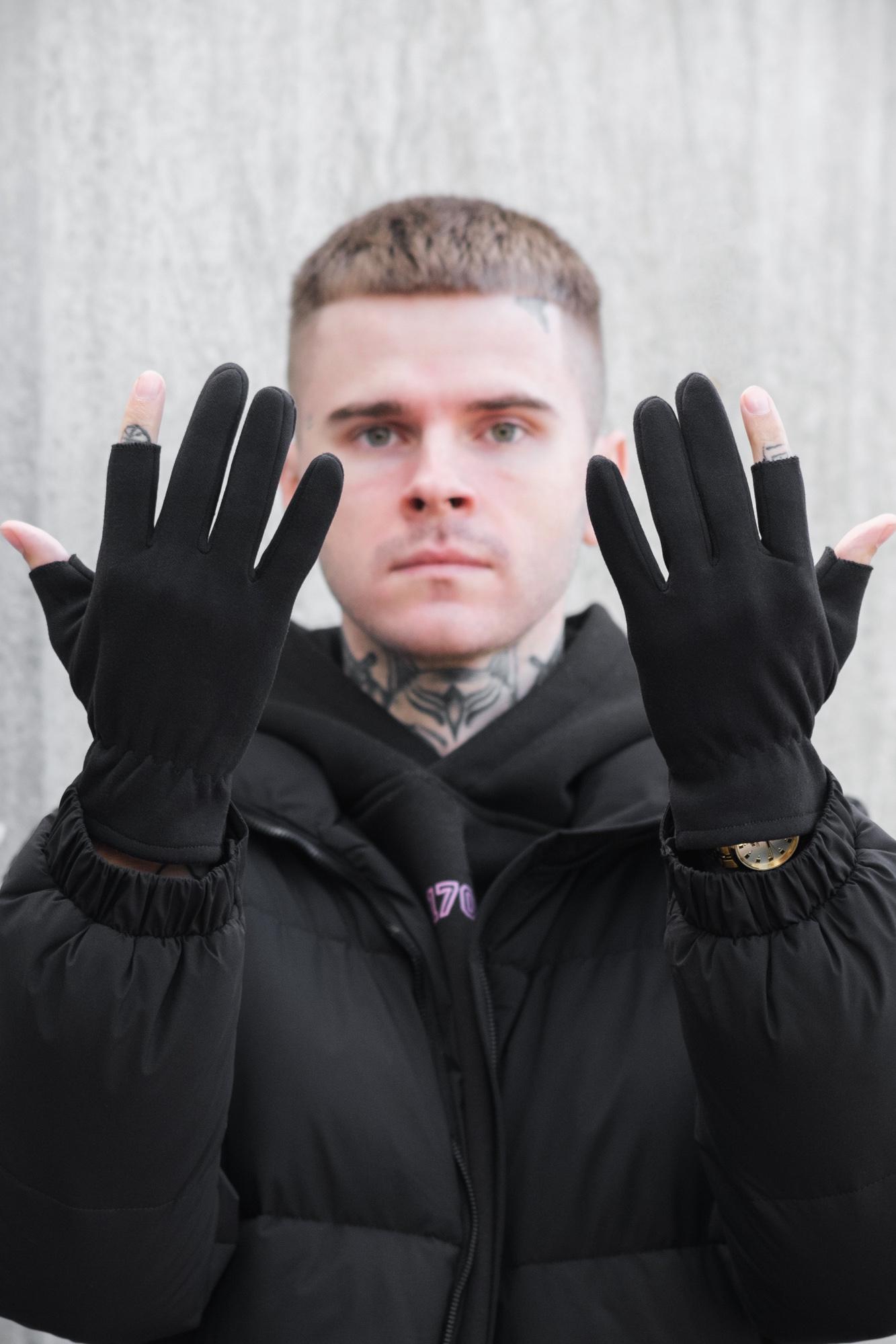 Перчатки зимние без пальцев Without Double 1-4А теплые сенсорные man Черный (8049398)