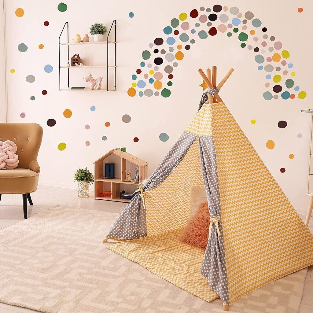 Набір вінілових наліпок Кольоровий горошок декоративний у дитячу кімнату для дівчаток і хлопчиків 25х35 см - фото 4