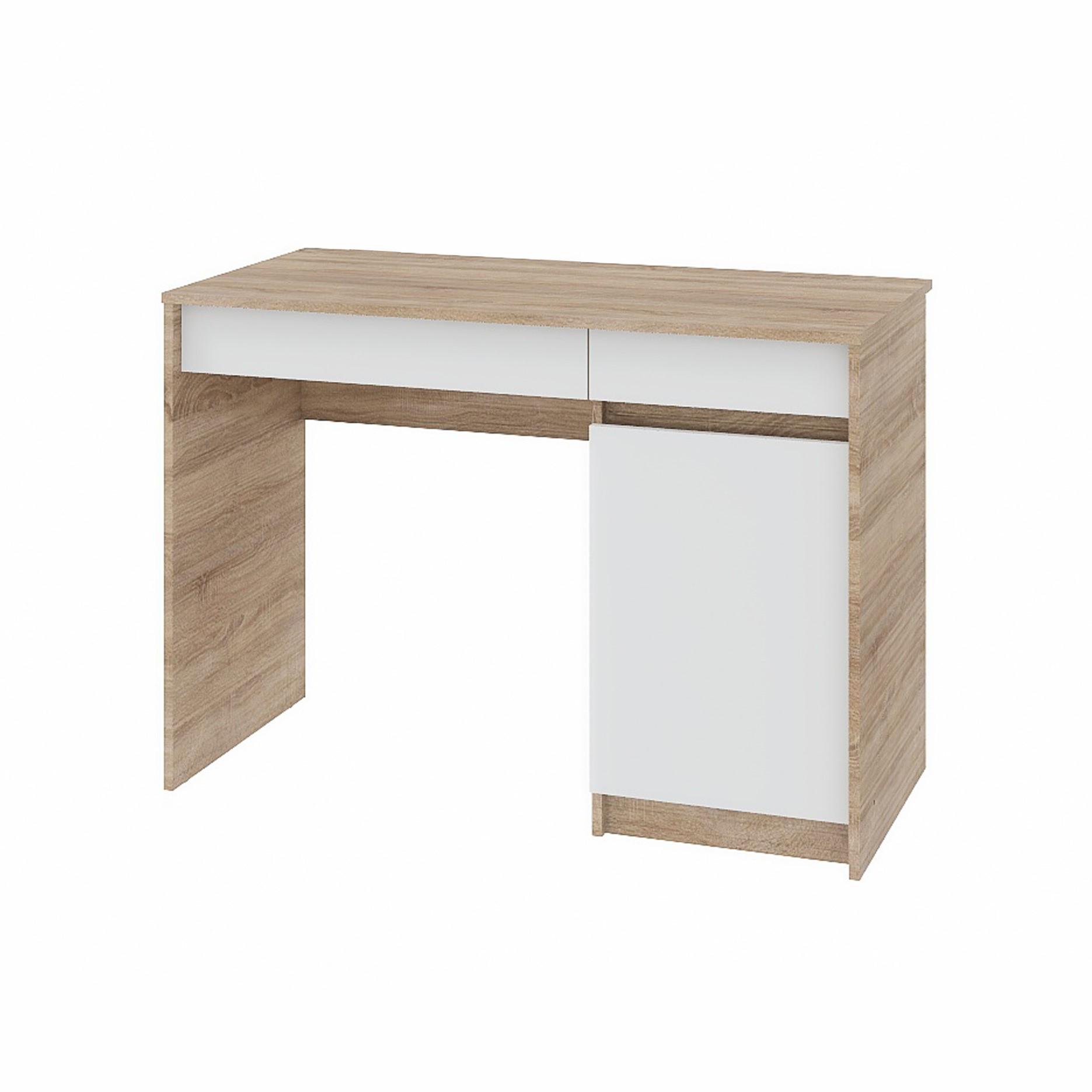 Комп'ютерний стіл Everest Сіті 1100 тумба права 1101х501х766 мм Сонома/Білий (11425)