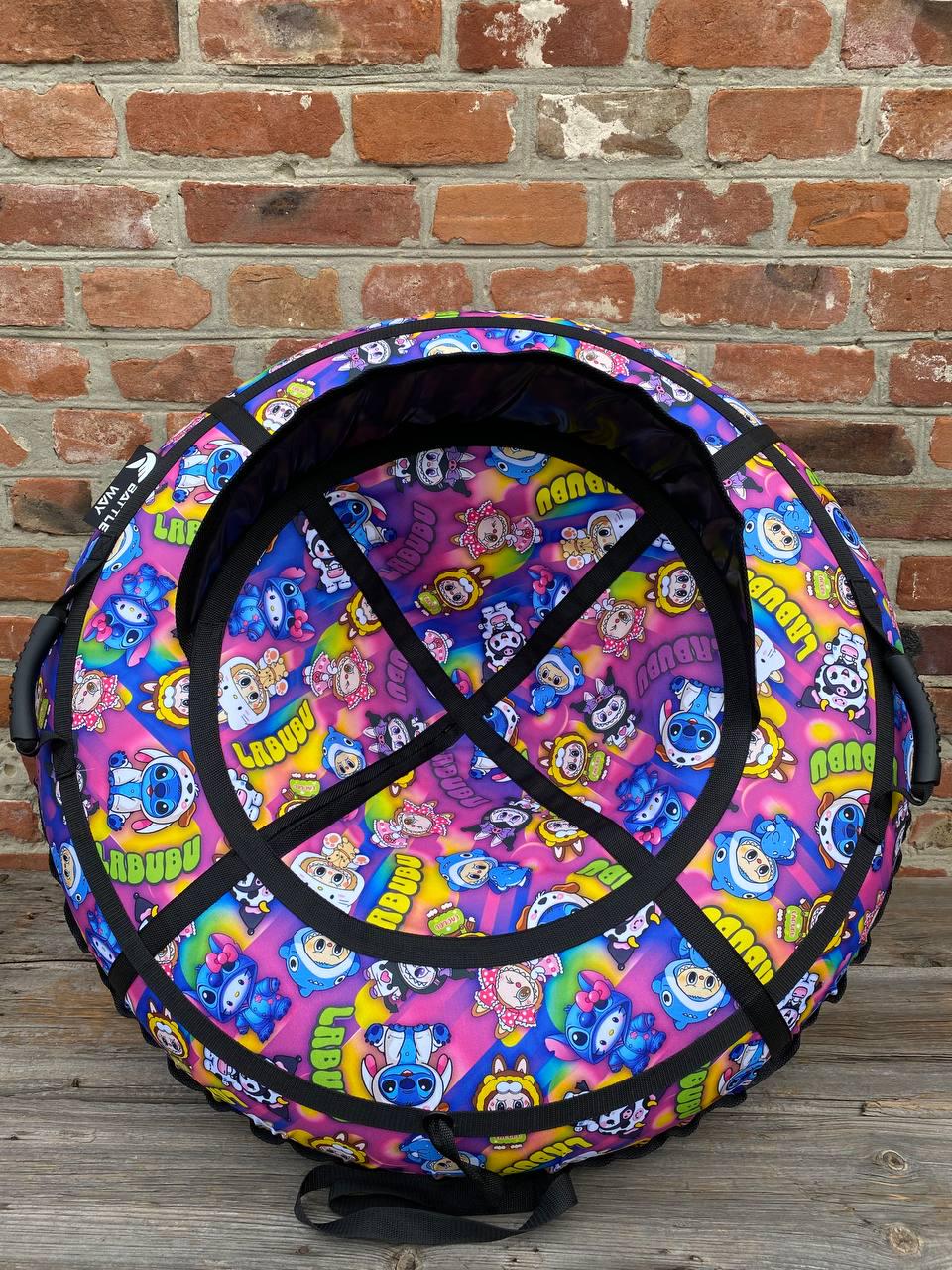 Тюбинг Надувные санки LABUBU со спинкой 120 см камера 15" (dde1d0ad) - фото 2