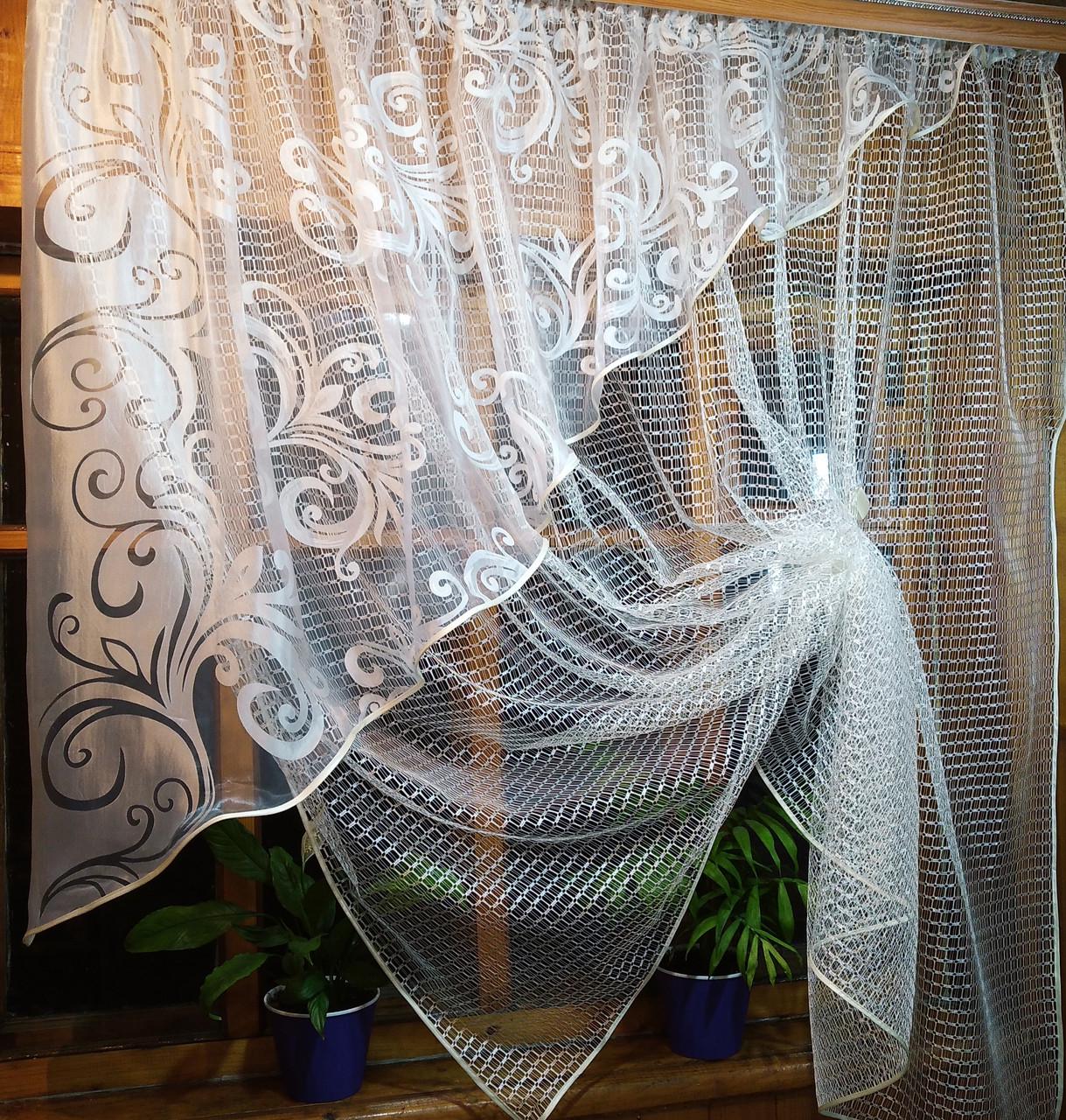 Шторы Фаина вензель левая Молочный (1668038212) - фото 2 Шторы Фаина вензель левая Молочный (1668038212) - фото 2