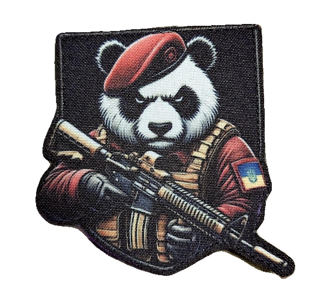 Шеврон-патч Боевая Панда ДШВ фигурный на липучке (PANDA6)