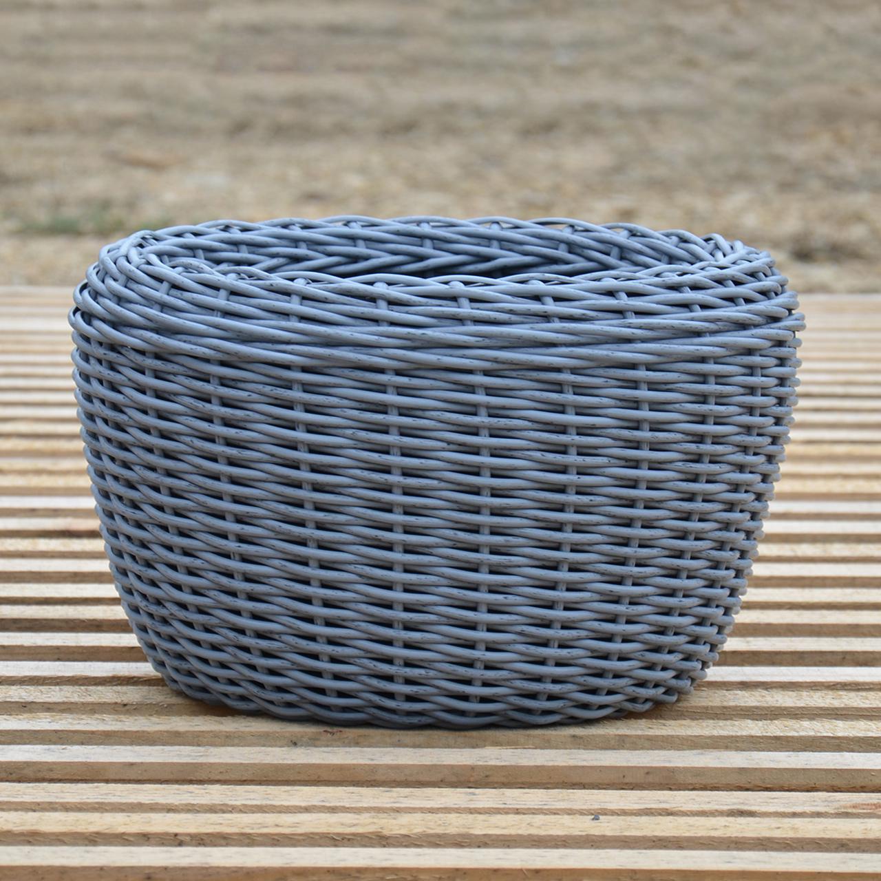 Кашпо велике для рослин та квітів з штучного ротангу/ручної роботи 45 л Сірий (12343572) - фото 3 Кашпо велике для рослин та квітів з штучного ротангу/ручної роботи 45 л Сірий (12343572) - фото 3