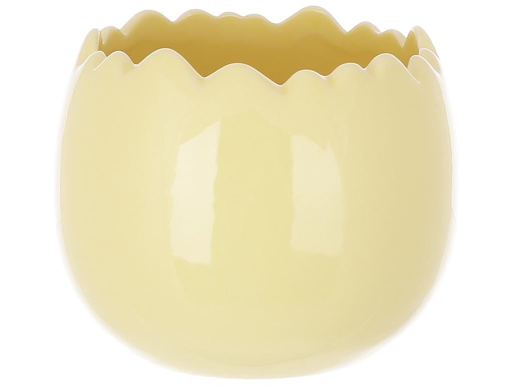Кашпо фарфоровое в форме яйца 11х9 см Желтый (BDI-495-480) - фото 1 Кашпо фарфоровое в форме яйца 11х9 см Желтый (BDI-495-480) - фото 1