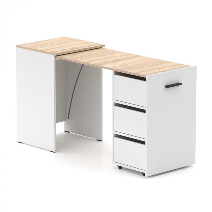 Стіл-тумба трансформер Knap Knap Hobana Ш3 Білий/Дуб сонома (S201030121)