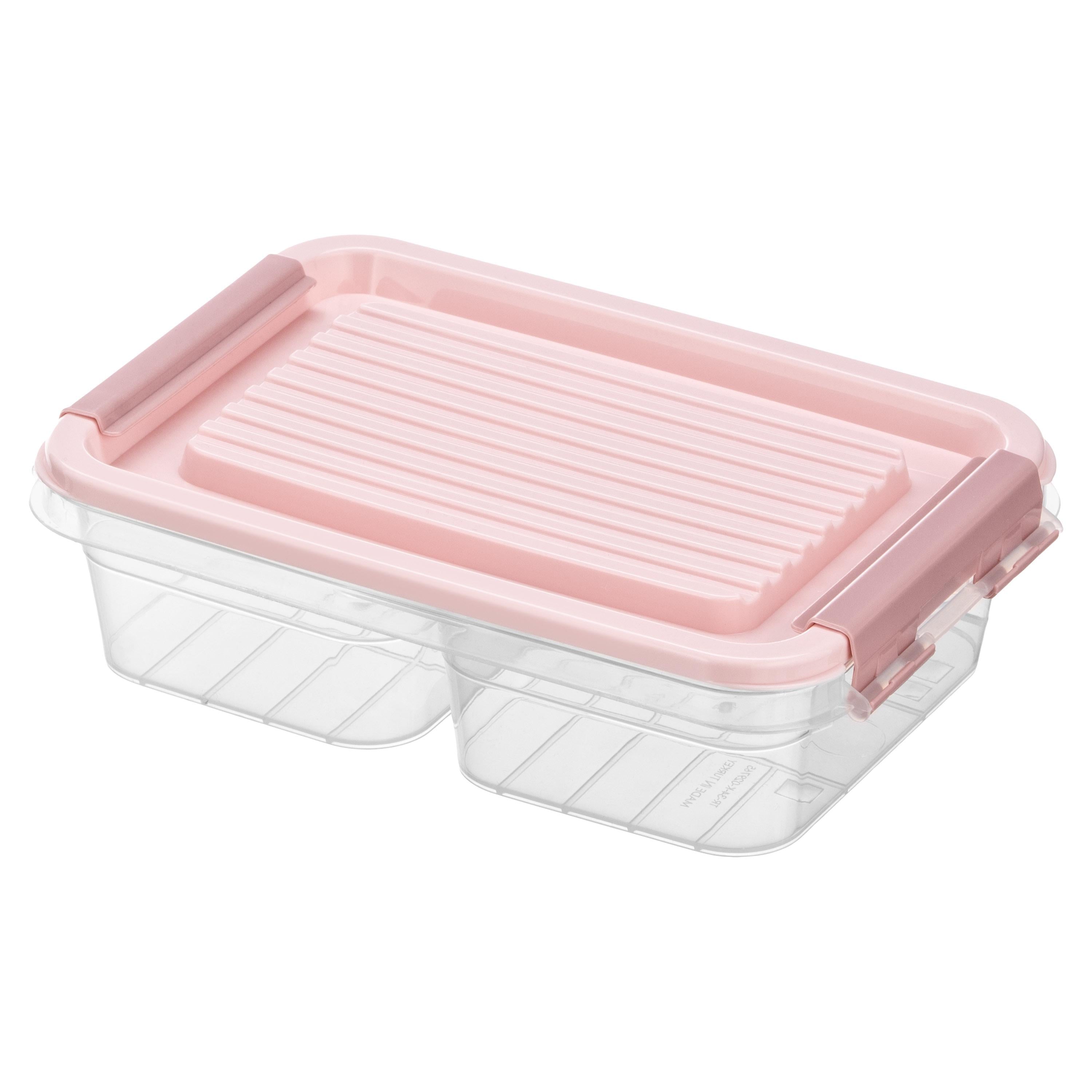 Пищевый контейнер двухсекционный Ardesto Fresh 2х0,25 л Розовый (AR1302P)