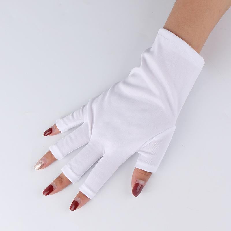 Рукавички для захисту рук від ультрафіолету при сушінні гель-лаку 22х10 см Білий (29308) - фото 5