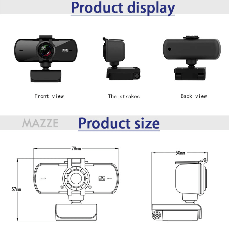 Веб-камера USB UTM з автофокусом 2K Quad HD 2560х1440 із мікрофоном (SJ-PC005) - фото 9