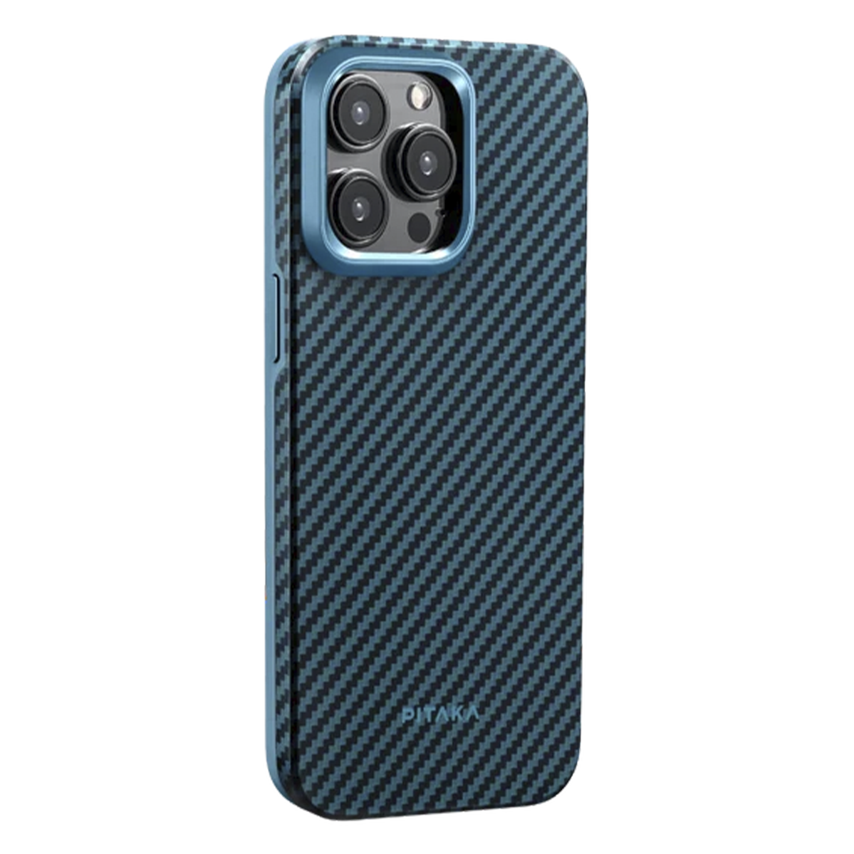 Чохол-накладка Pitaka MagEZ Case Pro 4 Twill 1500D for iPhone 15 Pro Black/Blue (KI1508PPA) - фото 2