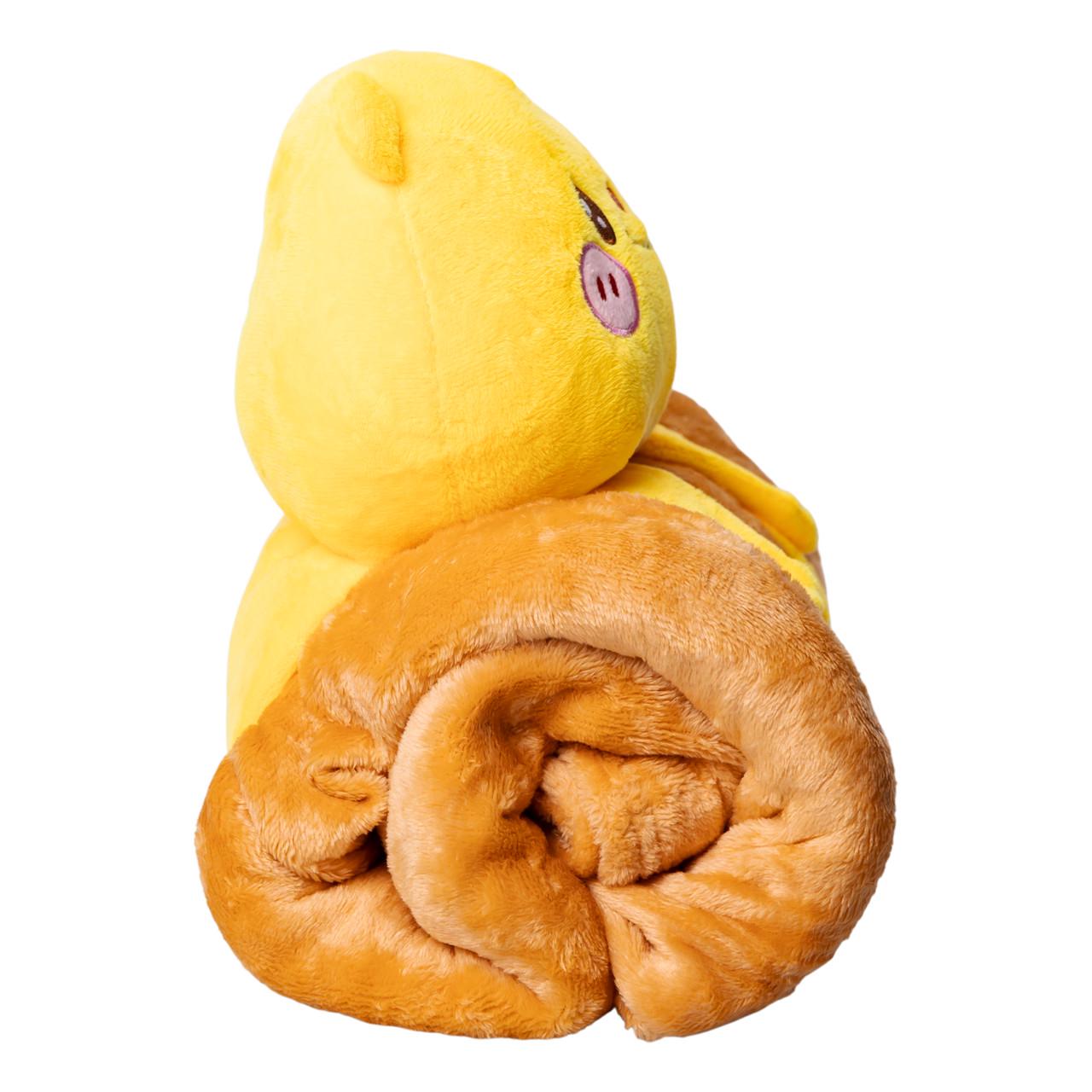 М'яка іграшка-плед Colorful Home Ведмедик 2в1 120x160 см Жовтий (5616-68Y) - фото 3 М'яка іграшка-плед Colorful Home Ведмедик 2в1 120x160 см Жовтий (5616-68Y) - фото 3