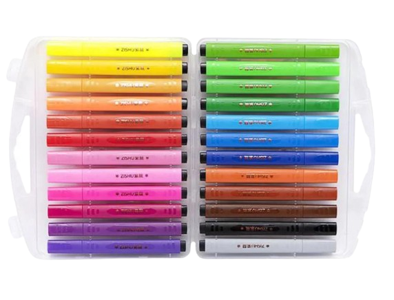 Фломастери Water Color Pen 204-24 24 кольори у пластиковому боксі (MTT-196444)
