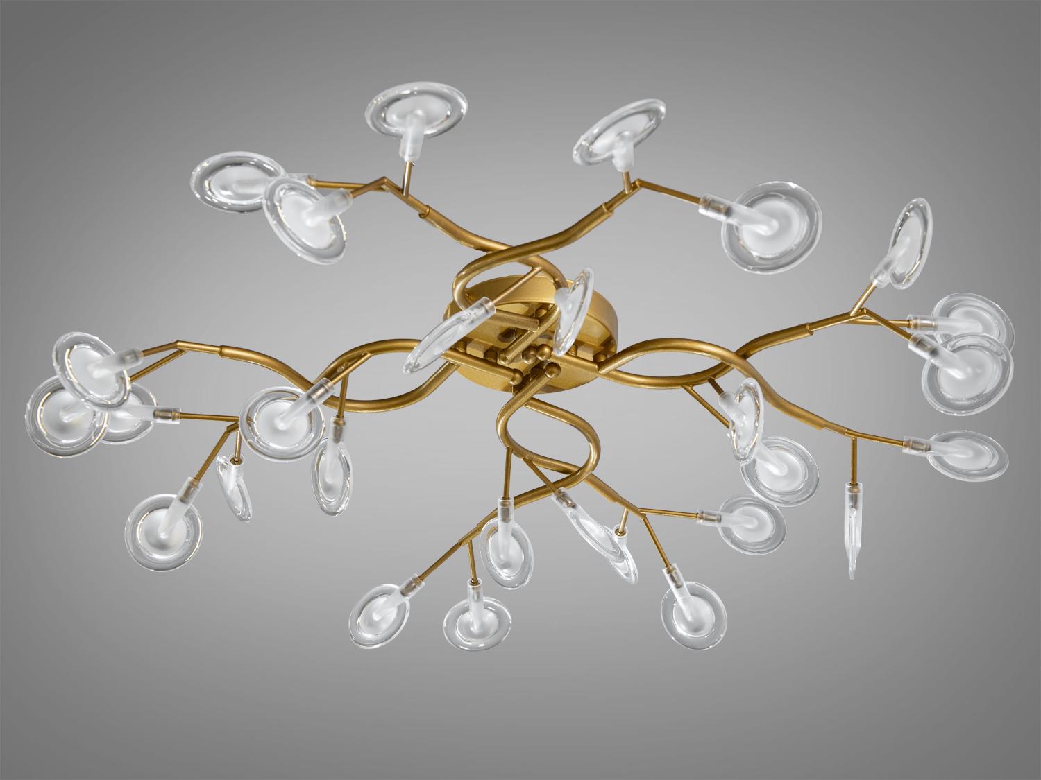 Люстра потолочная Светлячок 42 лампы Золотой-сатин (X890-42A GD) - фото 1