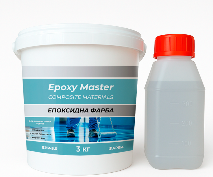 Краска эпоксидная для промышленных полов 3 кг Зеленый (EPP-3.0Green)