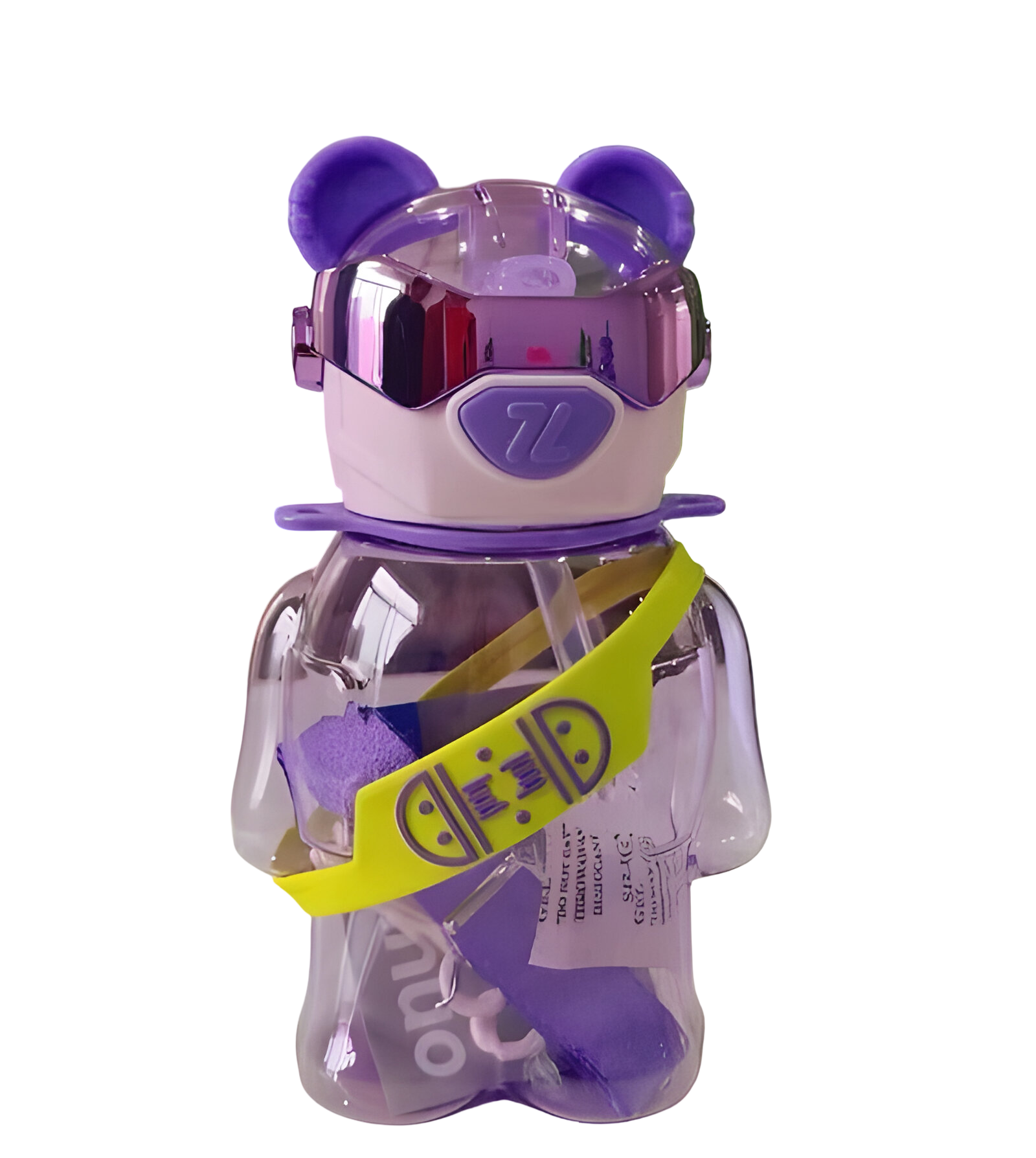 Детская бутылка "Мишка в очках" на 700 мл Фиолетовый (MRA-25-65) - фото 1 Детская бутылка "Мишка в очках" на 700 мл Фиолетовый (MRA-25-65) - фото 1