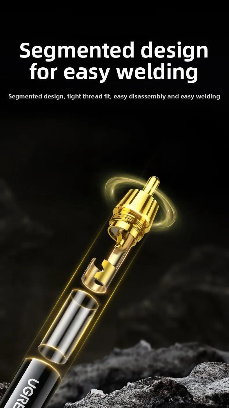 Конектор аудіо шт.екер Ugreen 4 шт. Чорний (60381) - фото 6 Конектор аудіо шт.екер Ugreen 4 шт. Чорний (60381) - фото 6