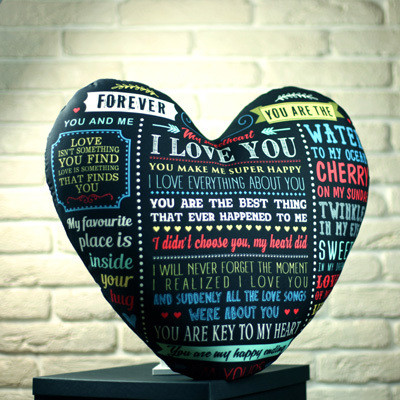 Подушка сердце I love you 37x37 см (4PS_WOL026)