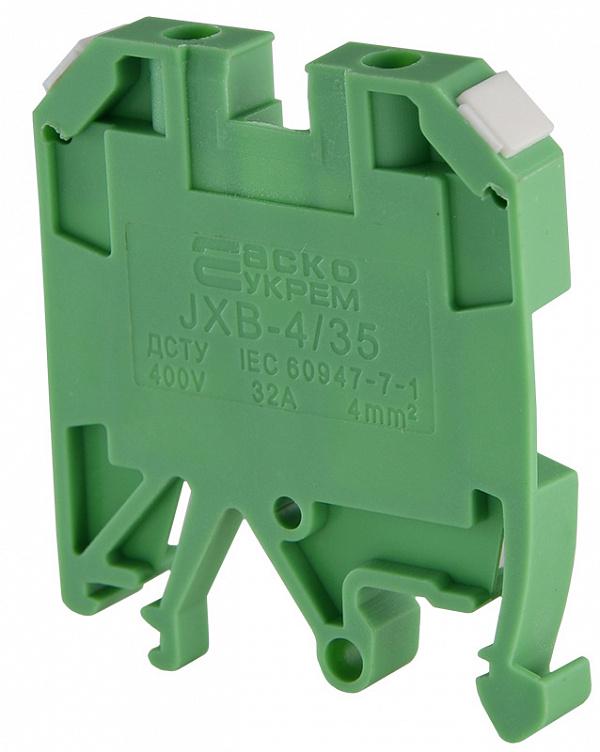 Клема гвинтова набірна АСКО-Укрем JXB 4/35 32А 4 мм2 х 40х6х46 мм Зелений (A0130010012) - фото 4 Клема гвинтова набірна АСКО-Укрем JXB 4/35 32А 4 мм2 х 40х6х46 мм Зелений (A0130010012) - фото 4