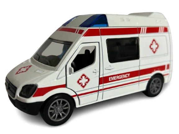 Іграшкова модель автомобіля Швидкої допомоги металопластик Білий (1634)