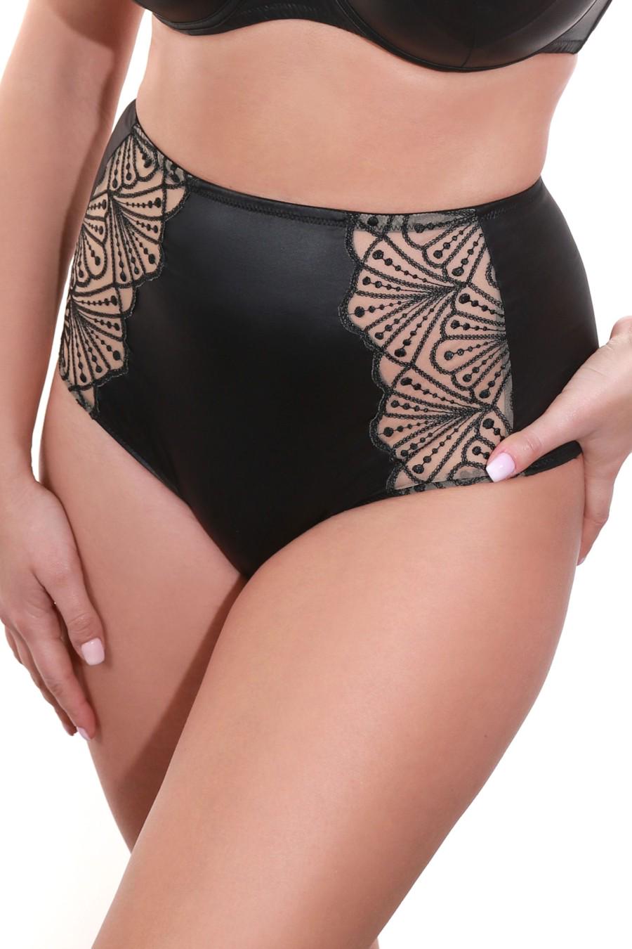 Трусики бразилиана Jolidon р. 2/S Черный/Телесный (61855)
