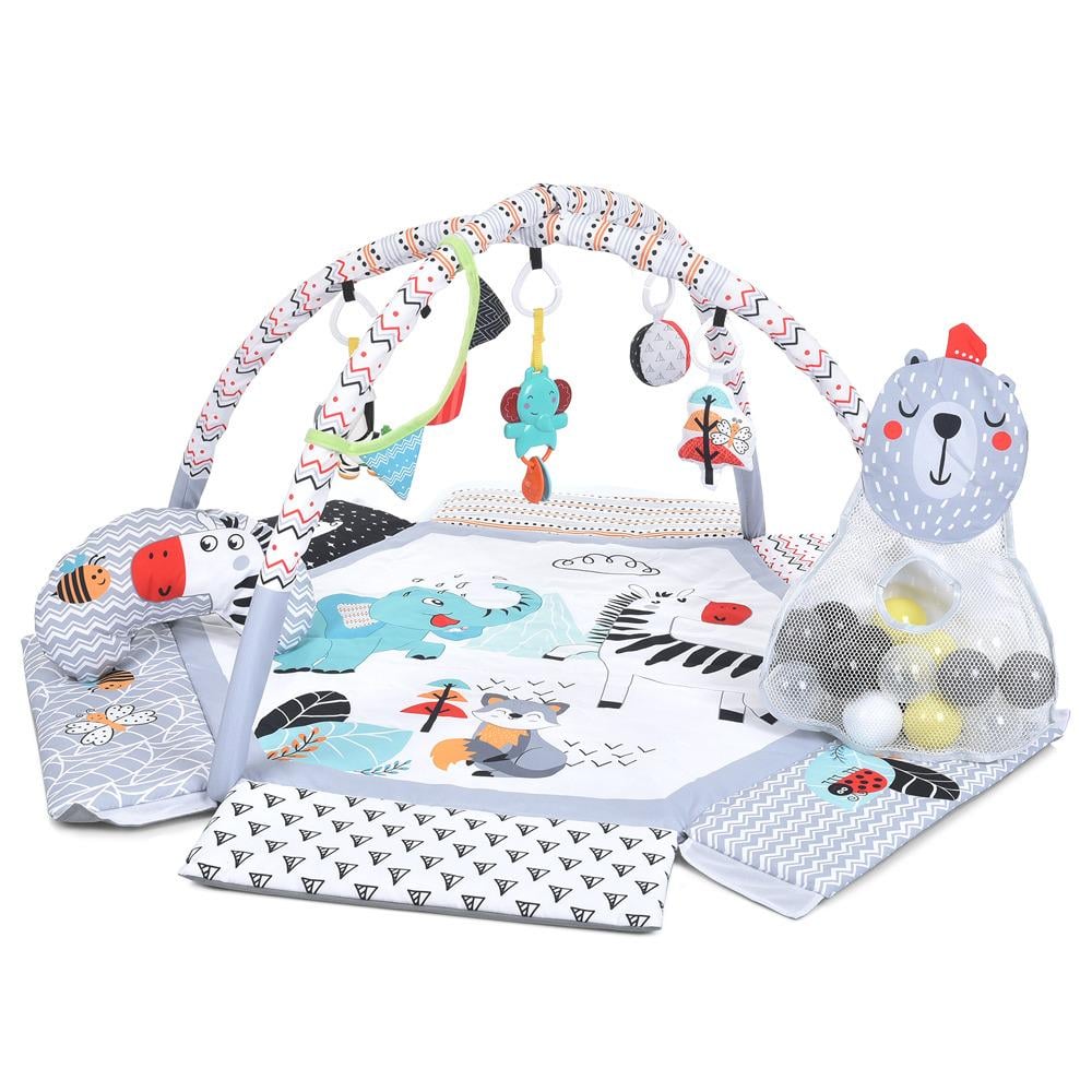 Коврик-бассейн для малыша EL CAMINO ME 1171 дуги с игрушками шарики Gray Серый (6903317646500)