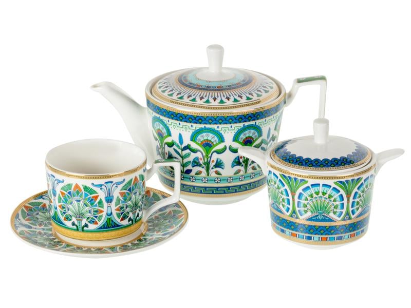 Чайний сервіз Lefard Velazza 922-107 на 6 персон з чайником Синій