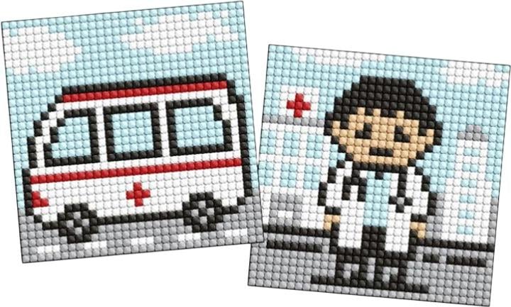 Алмазная мозаика для детей Ideyka Профессии Врач на самоклеящейся основе 9х9 см (AMS1100)