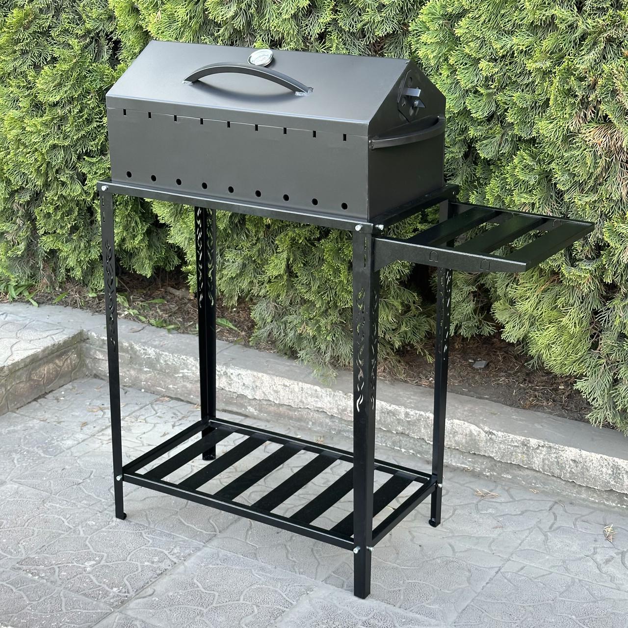 Мангал-барбекю Metalzavod Прометей на 9 шампурів 4 мм на дровниці 126,2х36,7х106,5 см (MBD9-4R-T) - фото 2 Мангал-барбекю Metalzavod Прометей на 9 шампурів 4 мм на дровниці 126,2х36,7х106,5 см (MBD9-4R-T) - фото 2