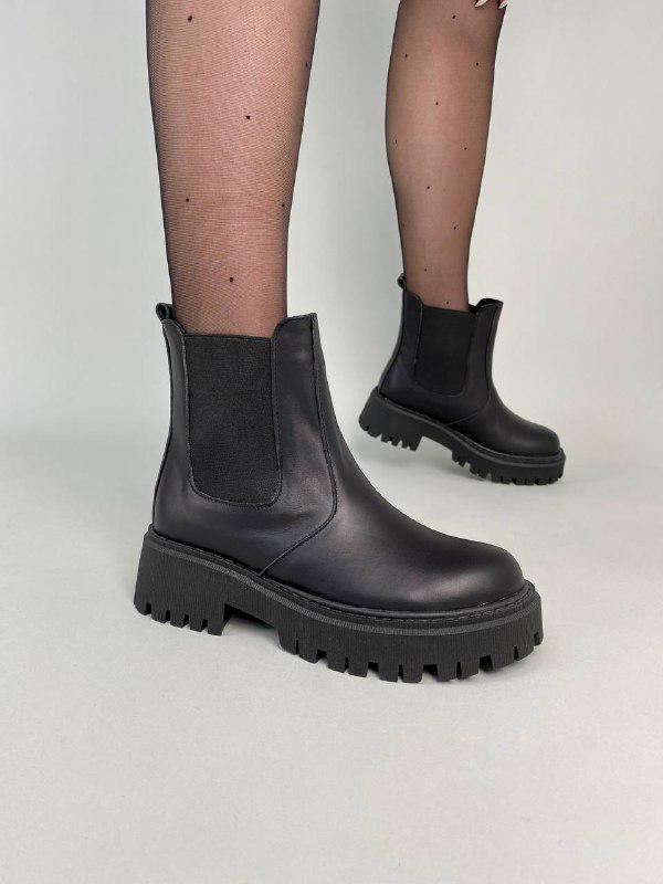 Челси женские кожаные демисезонные р. 35 Черный (5510д/35)