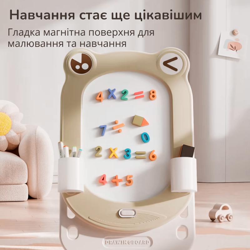 Детский мольберт двухсторонний Lumpurini Frogodeo 3в1 с LCD экраном/магнитной доской/конструктором с регулировкой высоты (YBC-QWHB-005) - фото 3 Детский мольберт двухсторонний Lumpurini Frogodeo 3в1 с LCD экраном/магнитной доской/конструктором с регулировкой высоты (YBC-QWHB-005) - фото 3