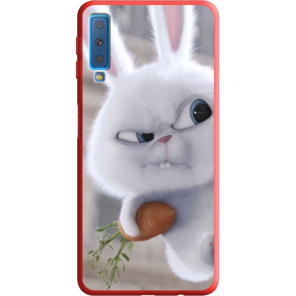 Чохол Boxface Samsung A750 Galaxy A7 2018 Rabbit Snowball Червоний силікон  (35481-up1116-36138)