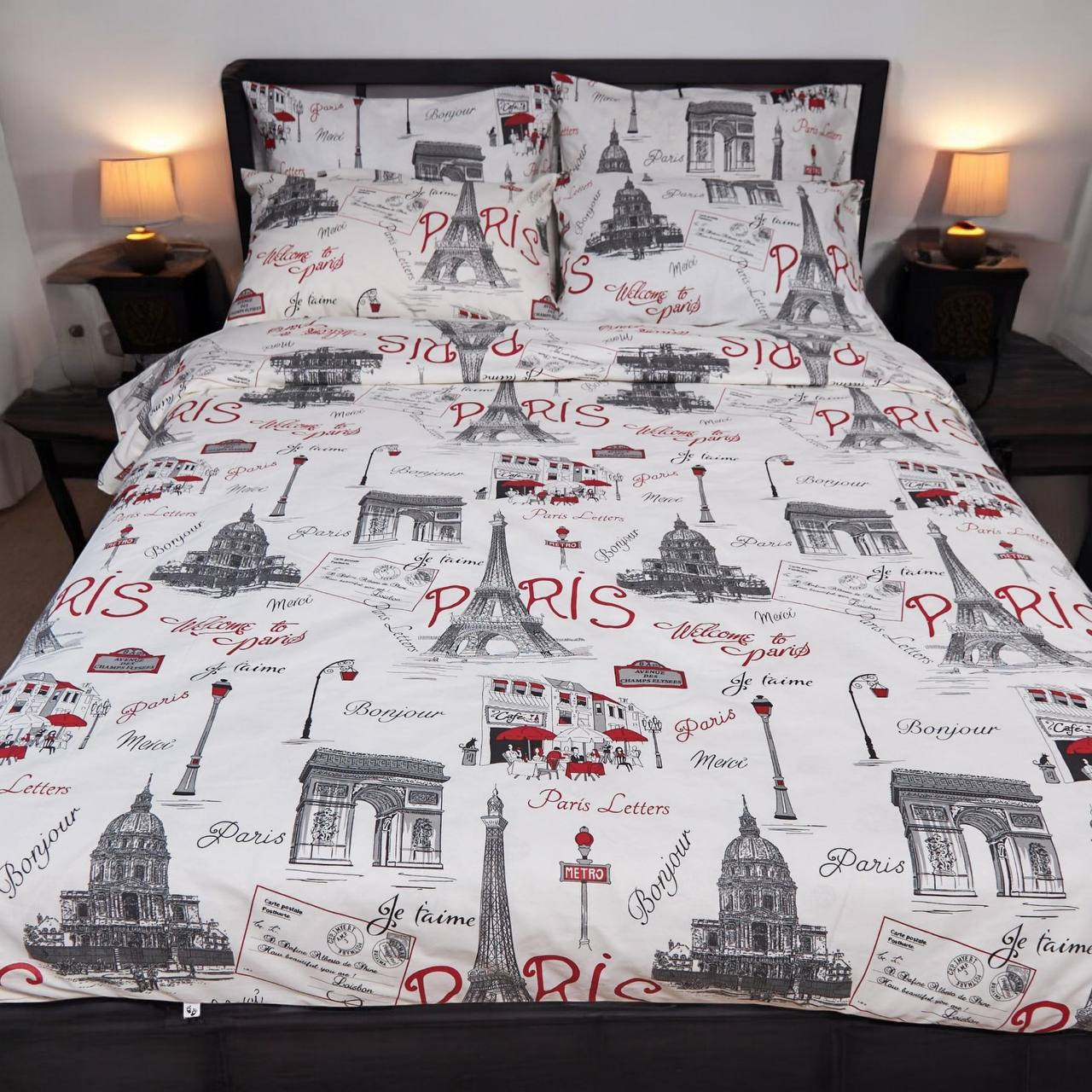 Комплект постельного белья Bonjour Paris полуторный полиэстер 150х220 см (T75-2701P/1.5)