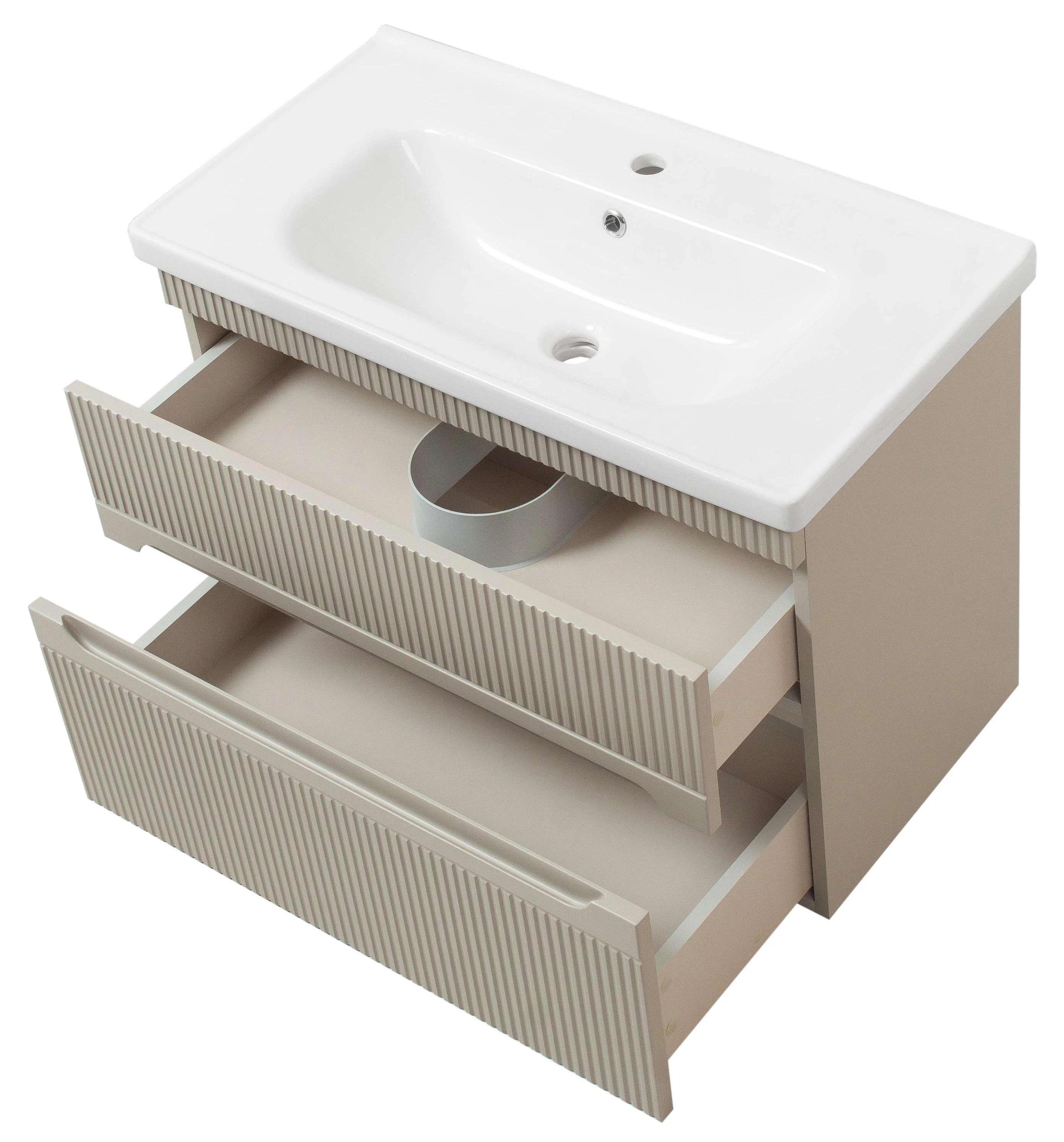 Тумба подвесная ЮВВІС Aria ТПБ-2 Д 65 см Мокко матовый/умывальник Fenova 65 см с 3 D эффектом - фото 2 Тумба подвесная ЮВВІС Aria ТПБ-2 Д 65 см Мокко матовый/умывальник Fenova 65 см с 3 D эффектом - фото 2