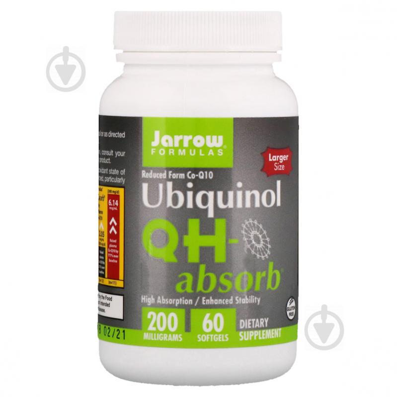 Убихинол 200 мг, Ubiquinol QH-Absorb, Jarrow Formulas, 60 желатиновых капсул