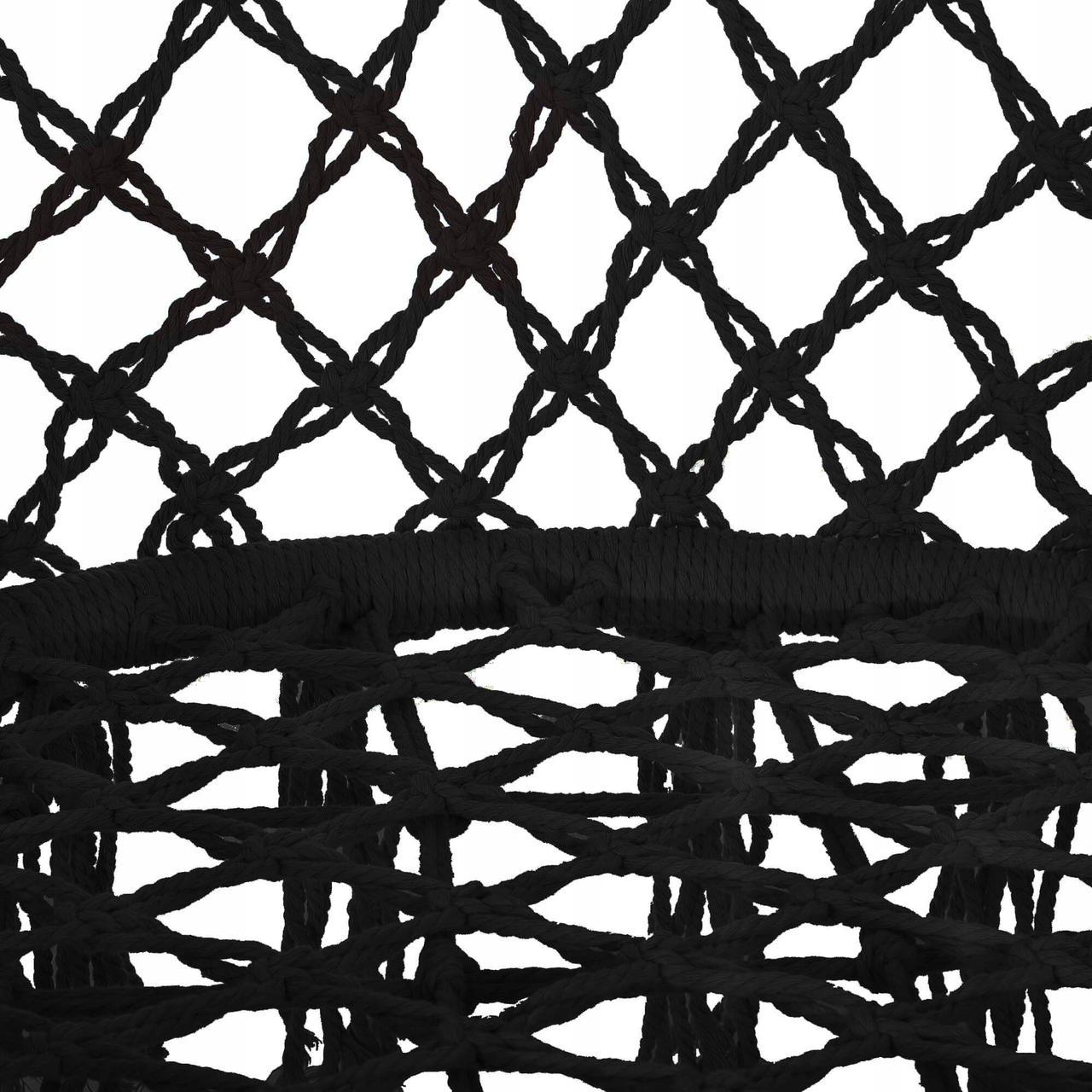 Крісло-гойдалка підвісне Springos SPR0020 79x80 см плетене для дому та саду до 150 Black - фото 10 Крісло-гойдалка підвісне Springos SPR0020 79x80 см плетене для дому та саду до 150 Black - фото 10