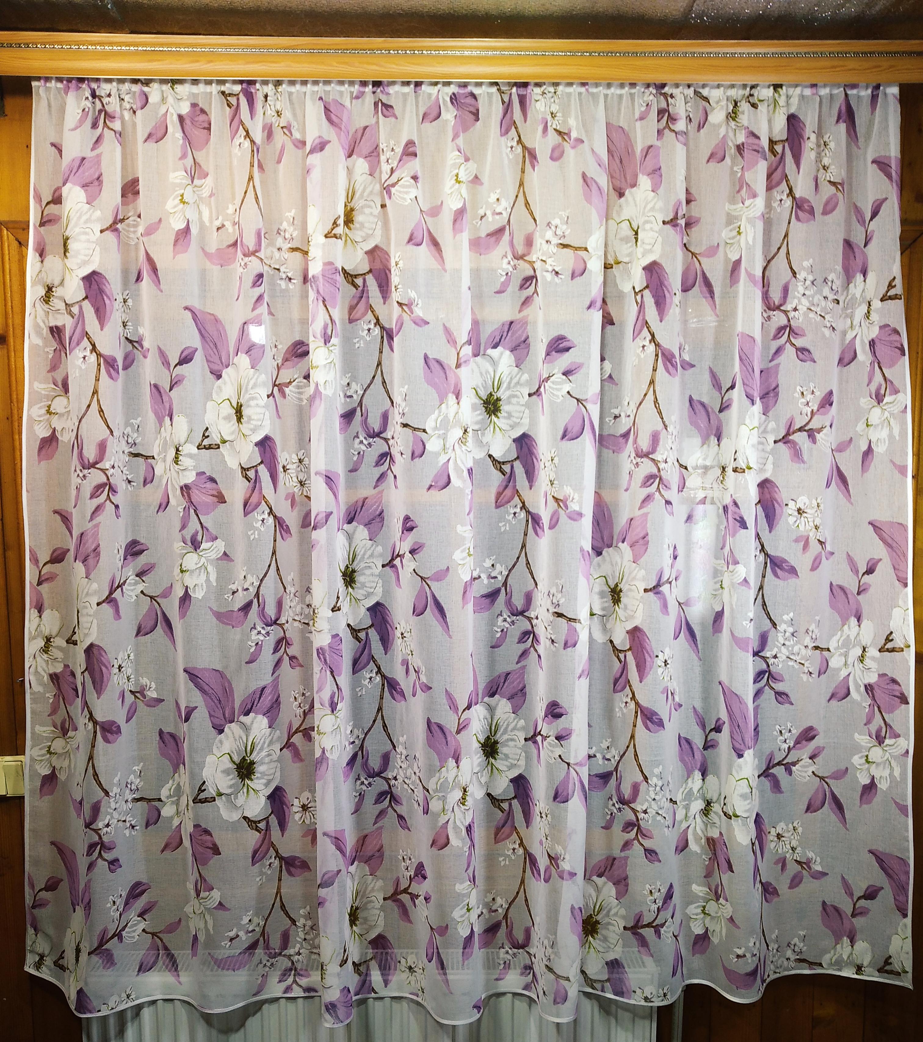 Завіса коротка готова Класик Яблучний/Бузковий