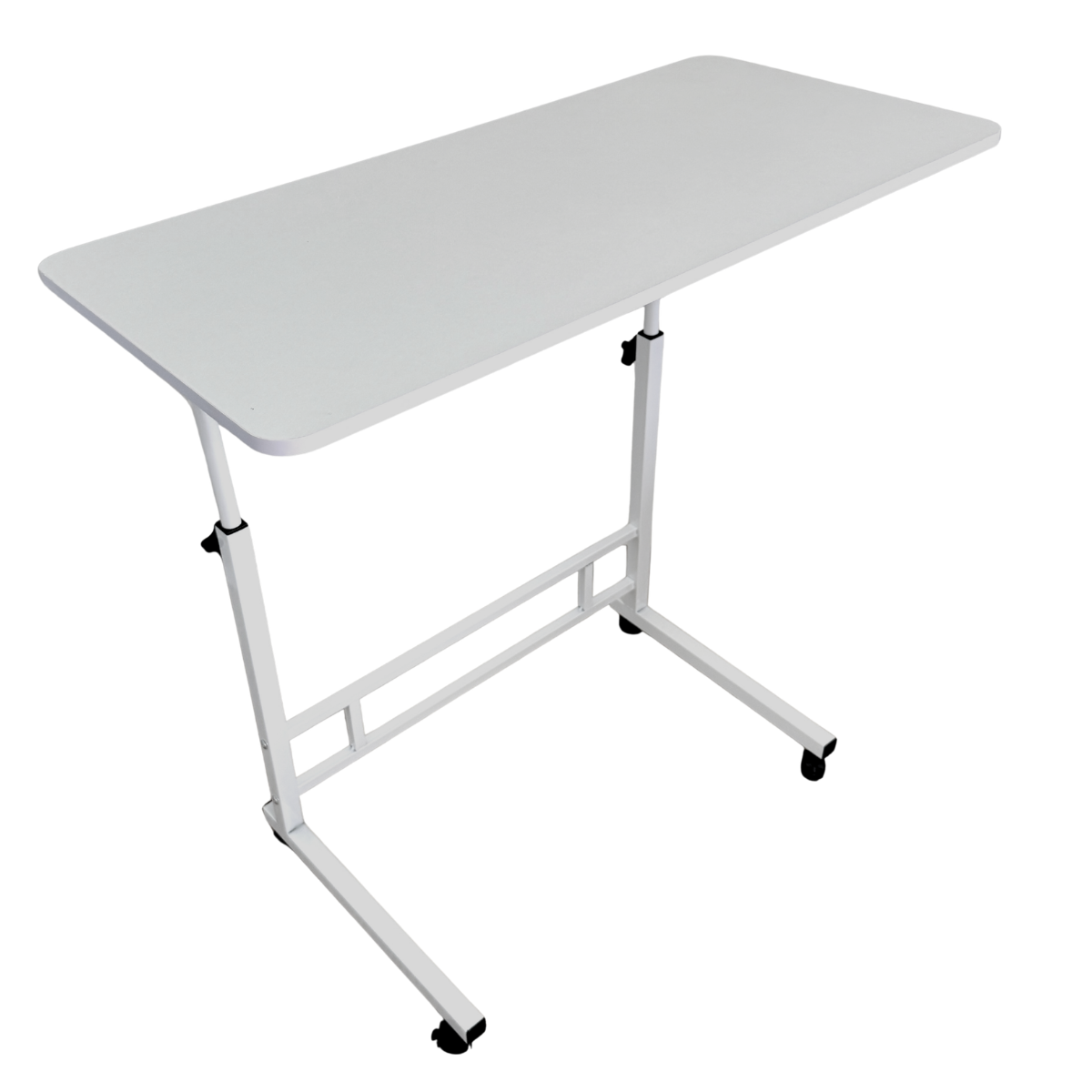 Стол приставной универсальный с регулировкой высоты на колесах Белый (MLDG-80-White)
