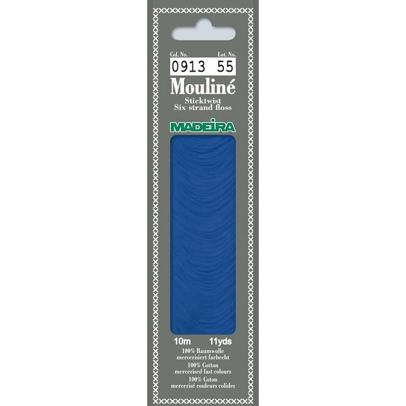 Нитки мулине Madeira 0913 Mouline Синий яркий
