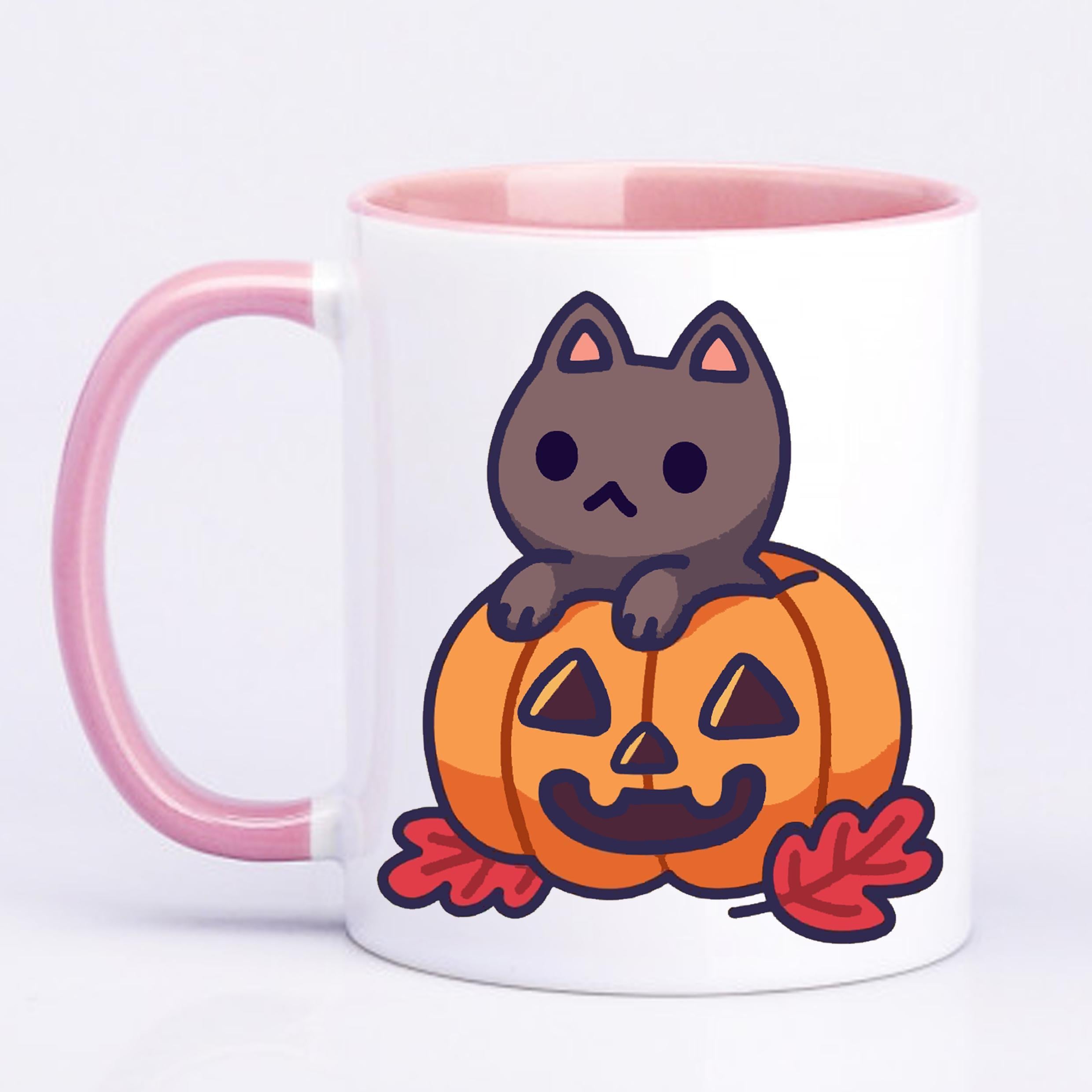 Чашка с печатью Helloween Cat 330 мл Розовый (20917)